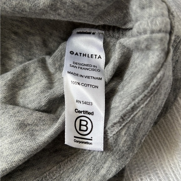 NWOT Athleta Organic Daily Crew 100% Cotton Tee Size Large Gray - Picture 3 of 8